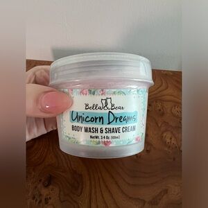 Bella Bear Unicorn Dreams shave cream and body wash NWT 3.4 oz